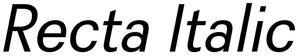 Recta Italic Font