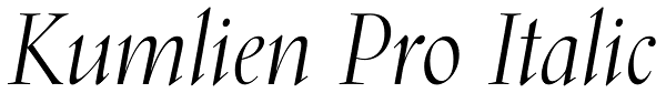 Kumlien Pro Italic Font
