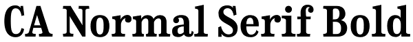CA Normal Serif Bold Font