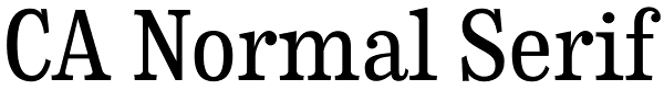 CA Normal Serif Font