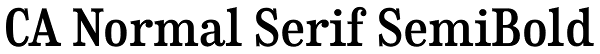 CA Normal Serif SemiBold Font