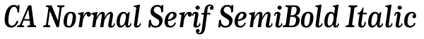 CA Normal Serif SemiBold Italic Font