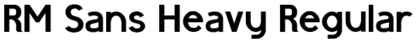 RM Sans Heavy Regular Font