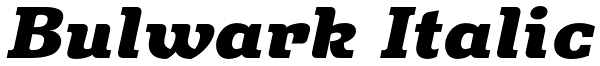 Bulwark Italic Font