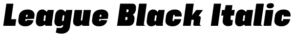 League Black Italic Font