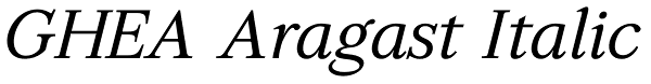 GHEA Aragast Italic Font