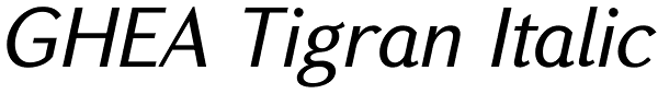 GHEA Tigran Italic Font