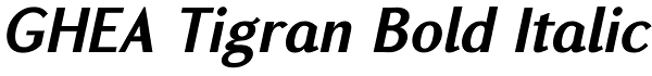 GHEA Tigran Bold Italic Font