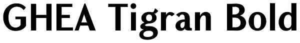 GHEA Tigran Bold Font