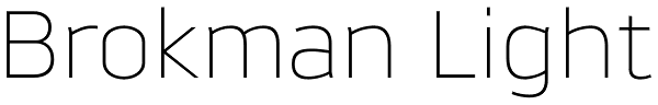 Brokman Light Font