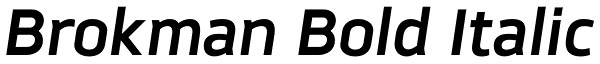 Brokman Bold Italic Font