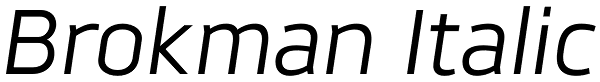 Brokman Italic Font