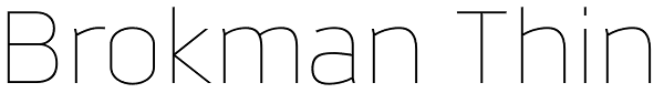 Brokman Thin Font