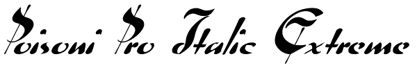 Poisoni Pro Italic Extreme Font