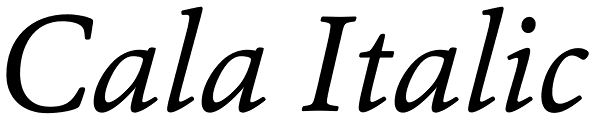 Cala Italic Font