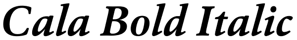 Cala Bold Italic Font