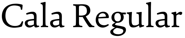 Cala Regular Font