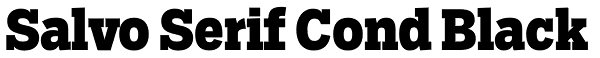 Salvo Serif Cond Black Font