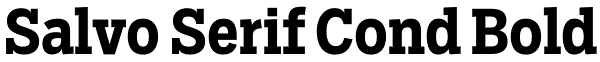 Salvo Serif Cond Bold Font