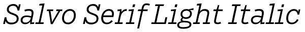 Salvo Serif Light Italic Font