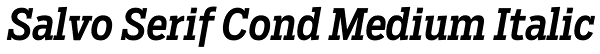 Salvo Serif Cond Medium Italic Font