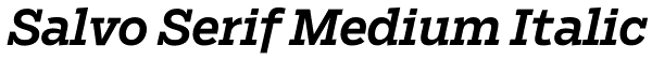 Salvo Serif Medium Italic Font