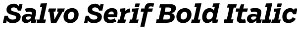 Salvo Serif Bold Italic Font