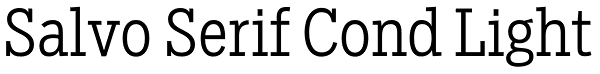 Salvo Serif Cond Light Font