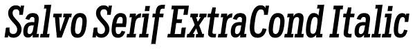 Salvo Serif ExtraCond Italic Font