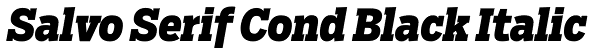 Salvo Serif Cond Black Italic Font