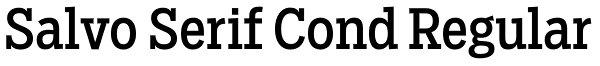 Salvo Serif Cond Regular Font