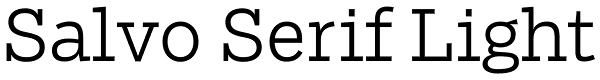 Salvo Serif Light Font