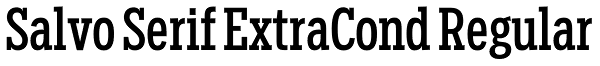 Salvo Serif ExtraCond Regular Font