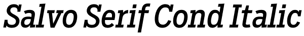 Salvo Serif Cond Italic Font