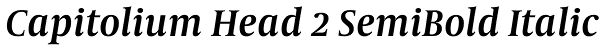 Capitolium Head 2 SemiBold Italic Font