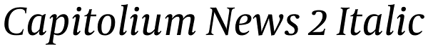 Capitolium News 2 Italic Font