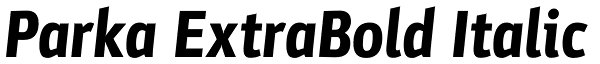 Parka ExtraBold Italic Font