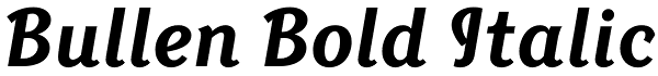 Bullen Bold Italic Font