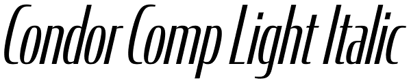 Condor Comp Light Italic Font