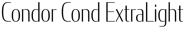 Condor Cond ExtraLight Font