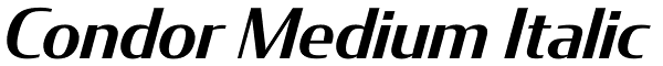 Condor Medium Italic Font