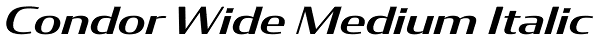 Condor Wide Medium Italic Font