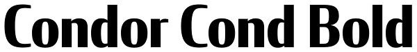 Condor Cond Bold Font