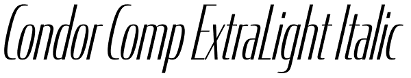 Condor Comp ExtraLight Italic Font