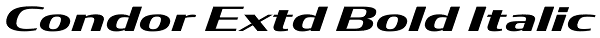 Condor Extd Bold Italic Font