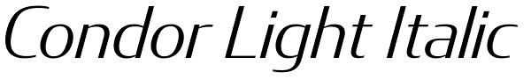 Condor Light Italic Font