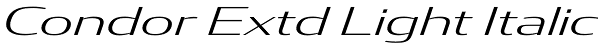 Condor Extd Light Italic Font
