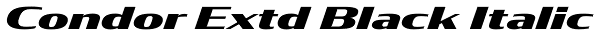 Condor Extd Black Italic Font