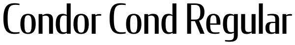 Condor Cond Regular Font