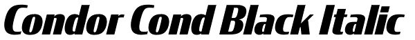 Condor Cond Black Italic Font